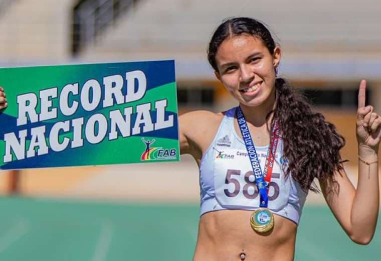 La cruceña Mariana Casanova impuso récord nacional en 100 metros. Foto: FAB