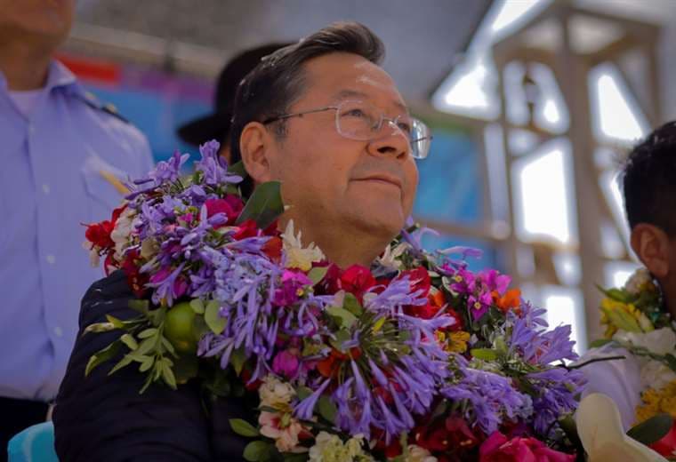 Luis Arce en el municipio de Sapahaqui. Foto: Presidencia