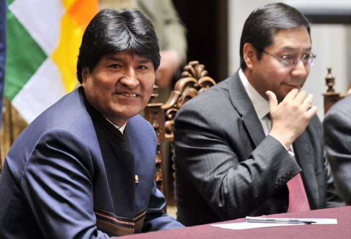 Evo Morales junto a Luis Arce. Foto de archivo: AFP