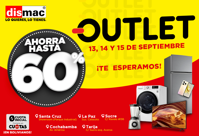 ¡Gran Outlet de DISMAC, hoy es la oportunidad que estabas esperando! Ahorros increíbles