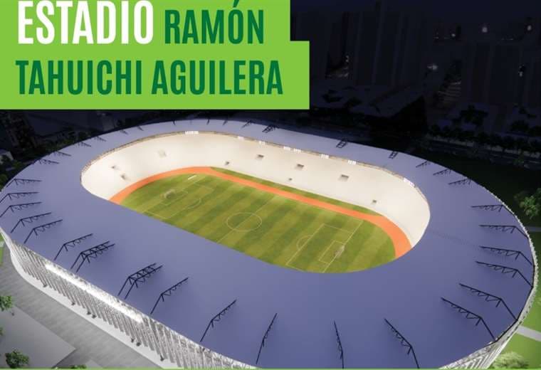 La Gobernación cruceña anuncia un proyecto de mejoramiento del estadio Tahuichi 